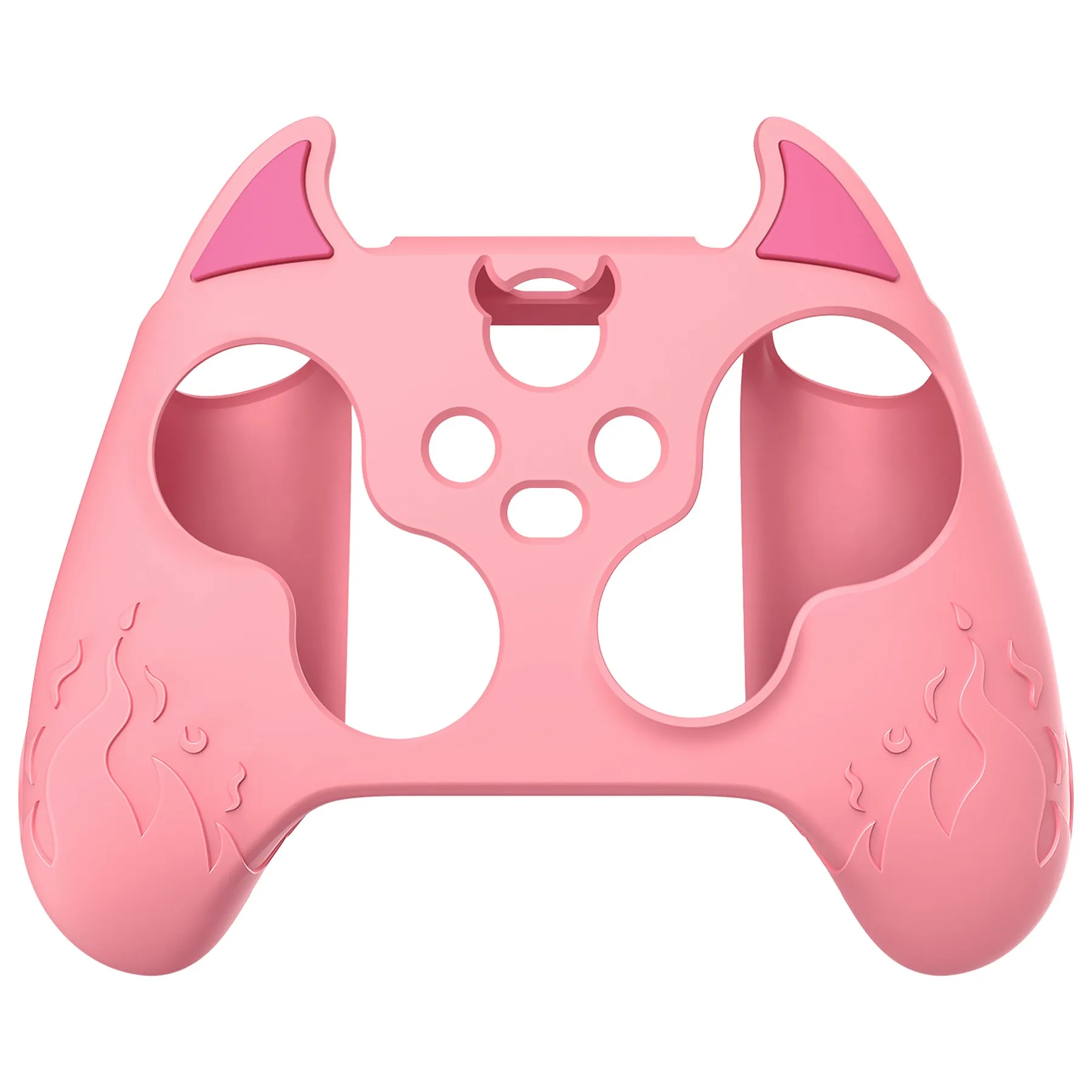 PlayVital Cute Demon Silicone Cover with Thumb Grip Caps for Xbox Series X/S Controller & Xbox Core Wireless Controller - Pink - PUKX3P005