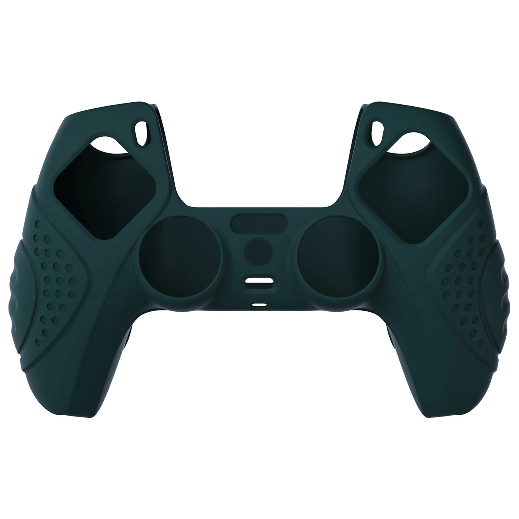 PlayVital Guardian Edition Racing Green Ergonomic Soft Anti-slip Controller Silicone Case Cover, Rubber Protector Skins with Black Joystick Caps for PS5 Controller - YHPF004