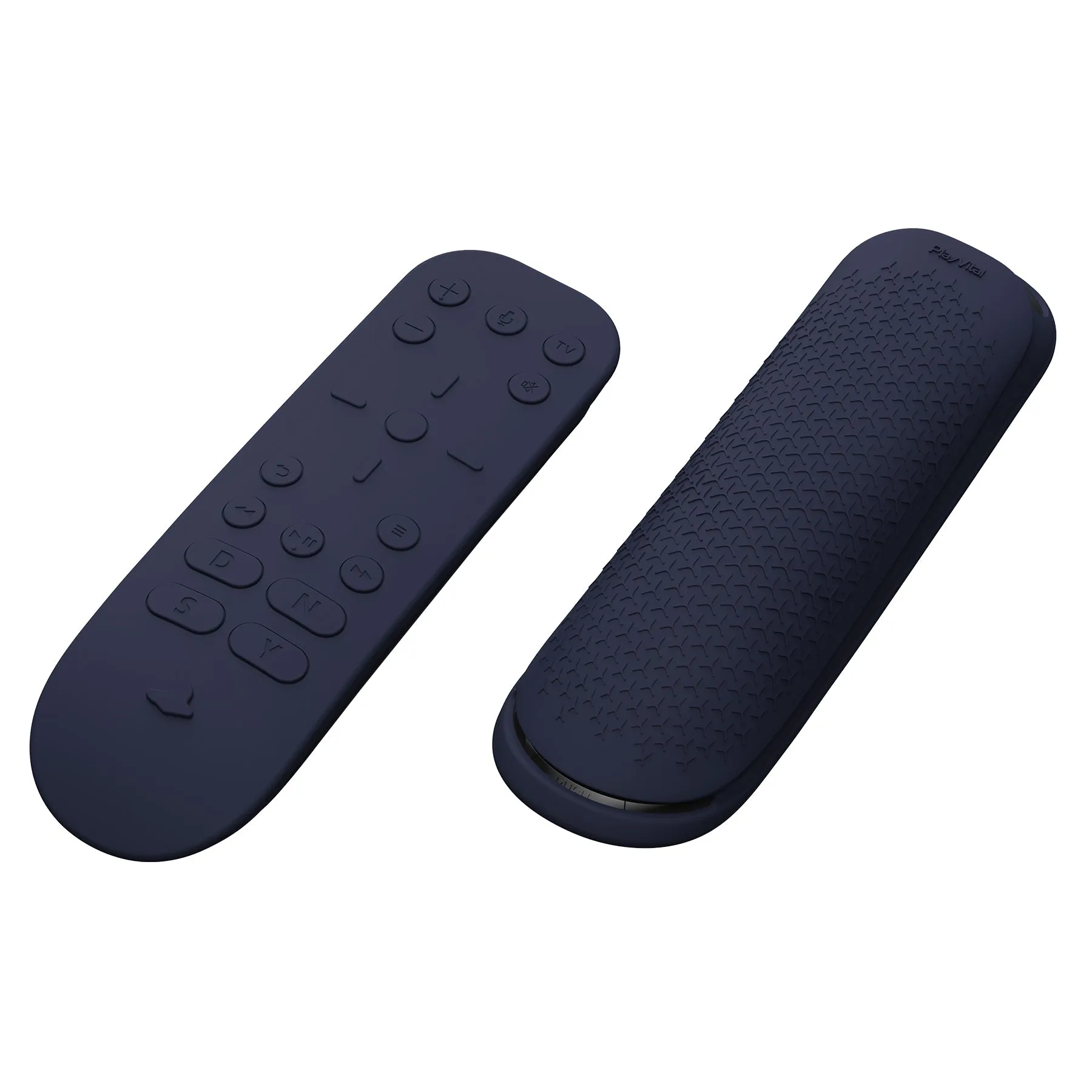 PlayVital Midnight Blue Silicone Protective Remote Case for PS5 Media Remote Cover, Ergonomic Design Full Body Protector Skin for PS5 Remote Control - PFPJ038