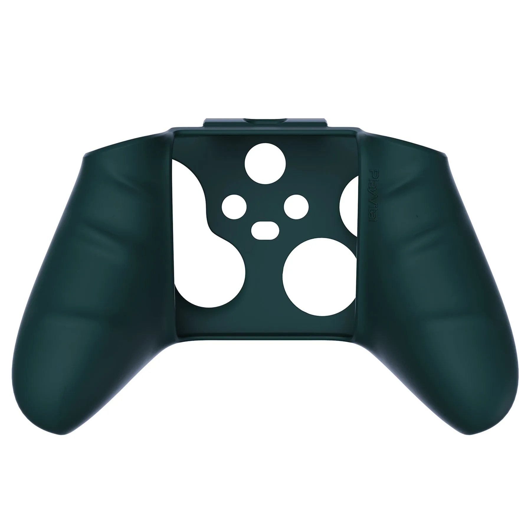 PlayVital Racing Green Pure Series Anti-Slip Silicone Cover Skin for Xbox Series X Controller, Soft Rubber Case Protector for Xbox Series S Controller with Black Thumb Grip Caps - BLX3004