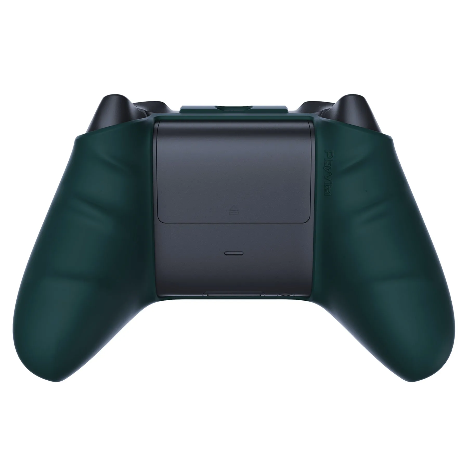 PlayVital Racing Green Pure Series Anti-Slip Silicone Cover Skin for Xbox Series X Controller, Soft Rubber Case Protector for Xbox Series S Controller with Black Thumb Grip Caps - BLX3004