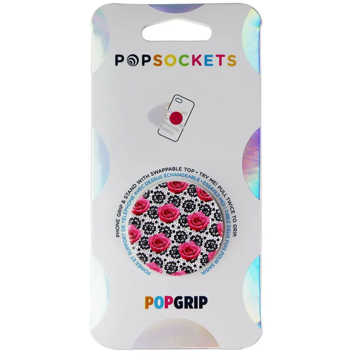 PopSockets PopGrip Expanding Stand and Grip with Swappable Top - Boudoir Rose