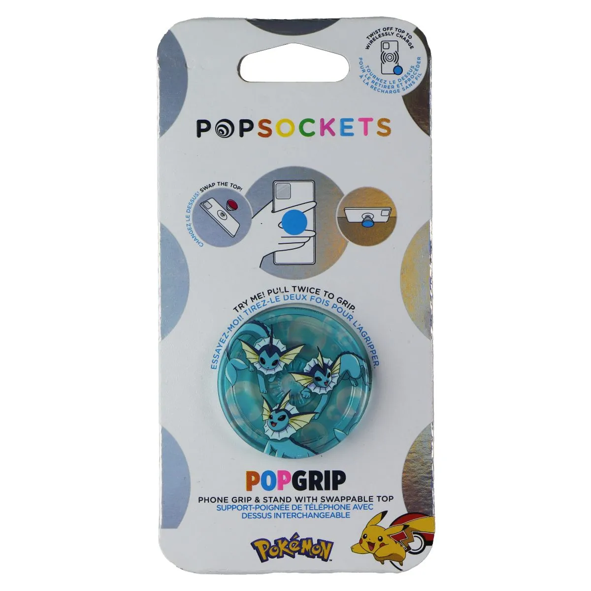 PopSockets PopGrip Swappable Grip & Stand - Vaporeon Bubbles