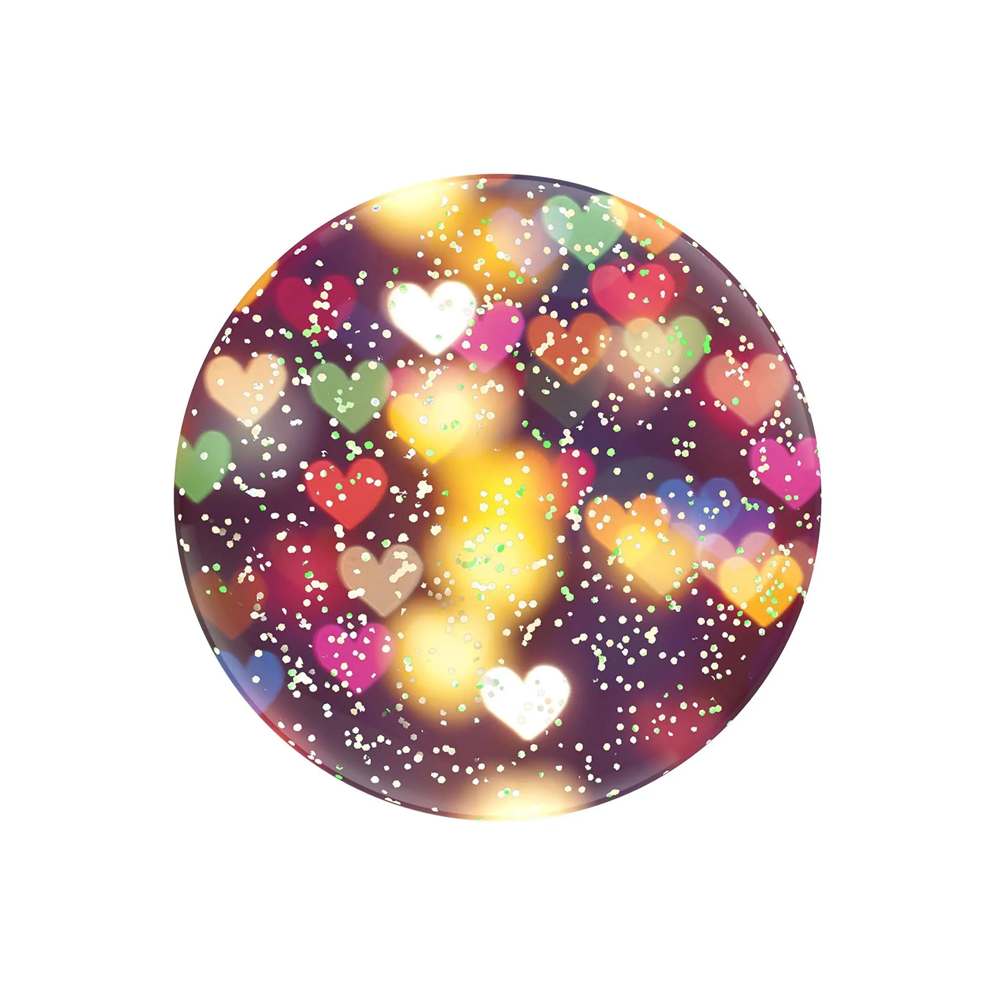 PopSockets Swappable Popgrip Premium - Glitter Bokeh Hearts