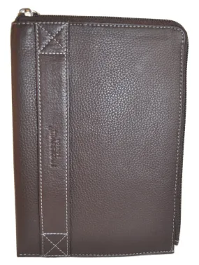 Pratico - zipped  leather iPad mini case #GC02 Brown