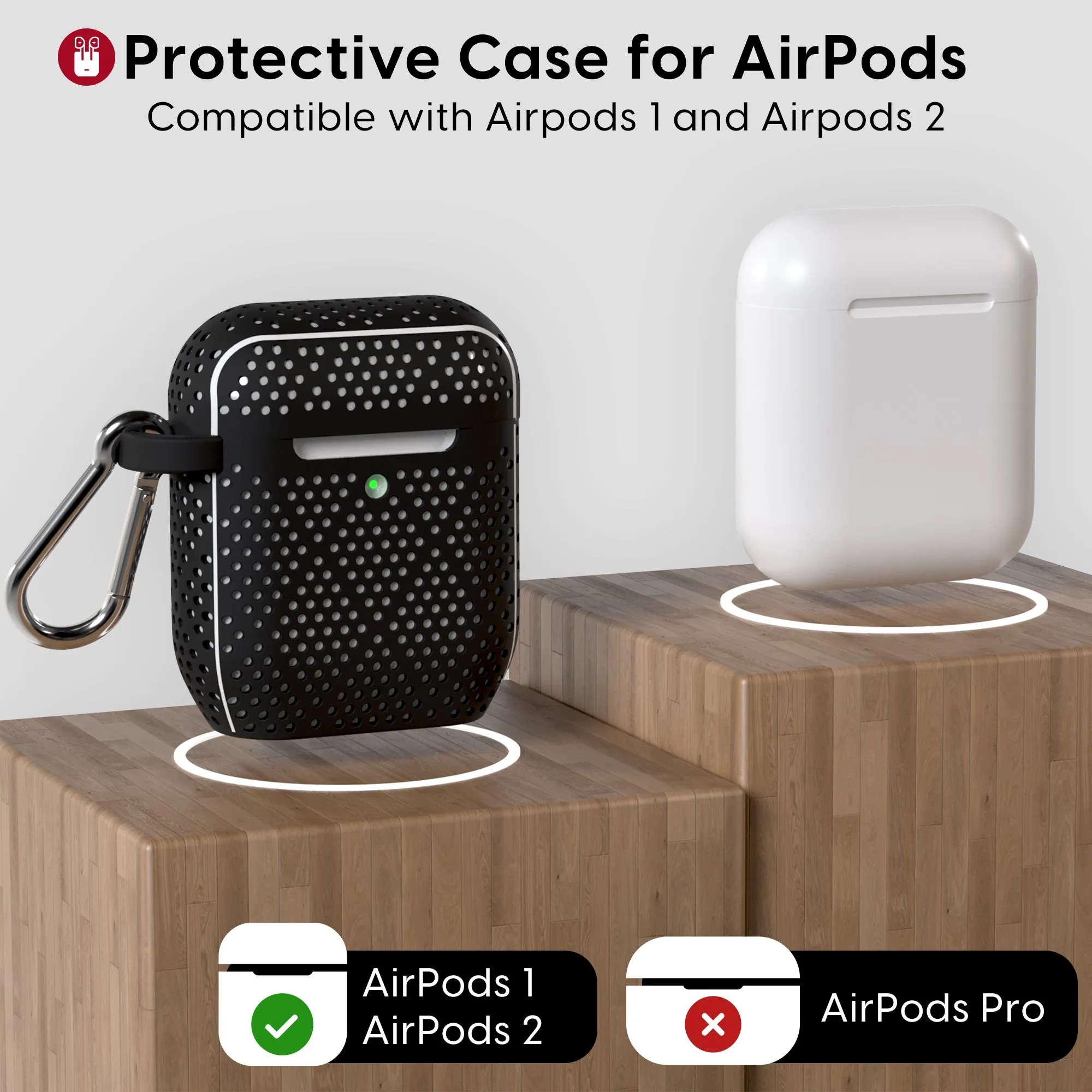 Protective Case for Apple® AirPods® - Black