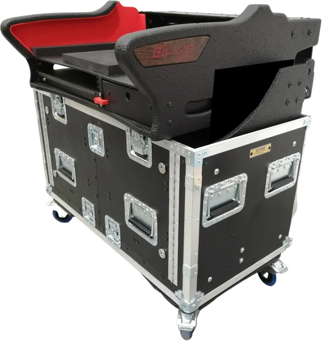 ProX XZF-AH-C2500 D 2U For Allen and Heath DLive C2500 Flip-Ready Hydraulic Console Easy Retracting Lifting 2U Rack Space Detachable Case by ZCASE