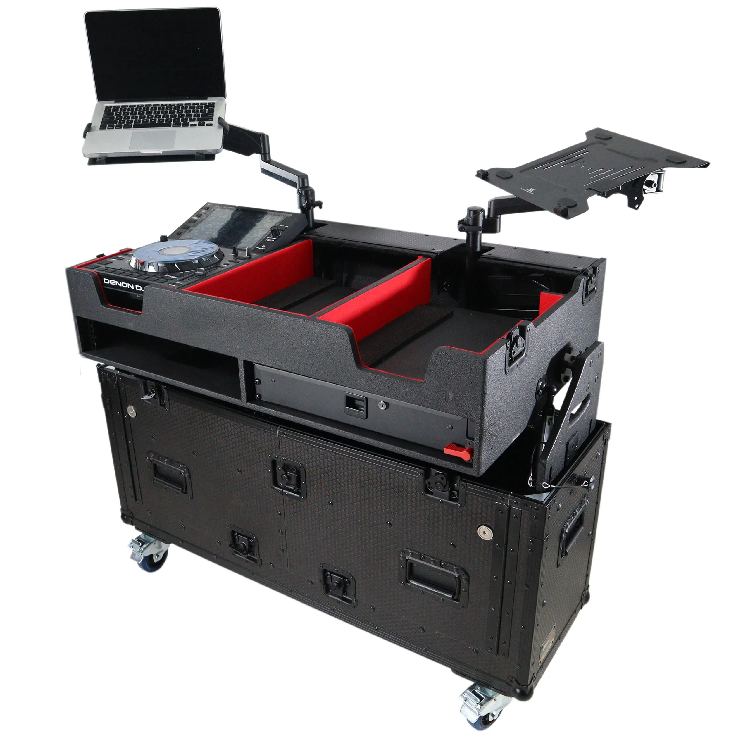 ProX XZF-DNSC6000 Flip-Ready Easy Retracting Hydraulic Lift Case for Denon DJ SC6000 PRIME