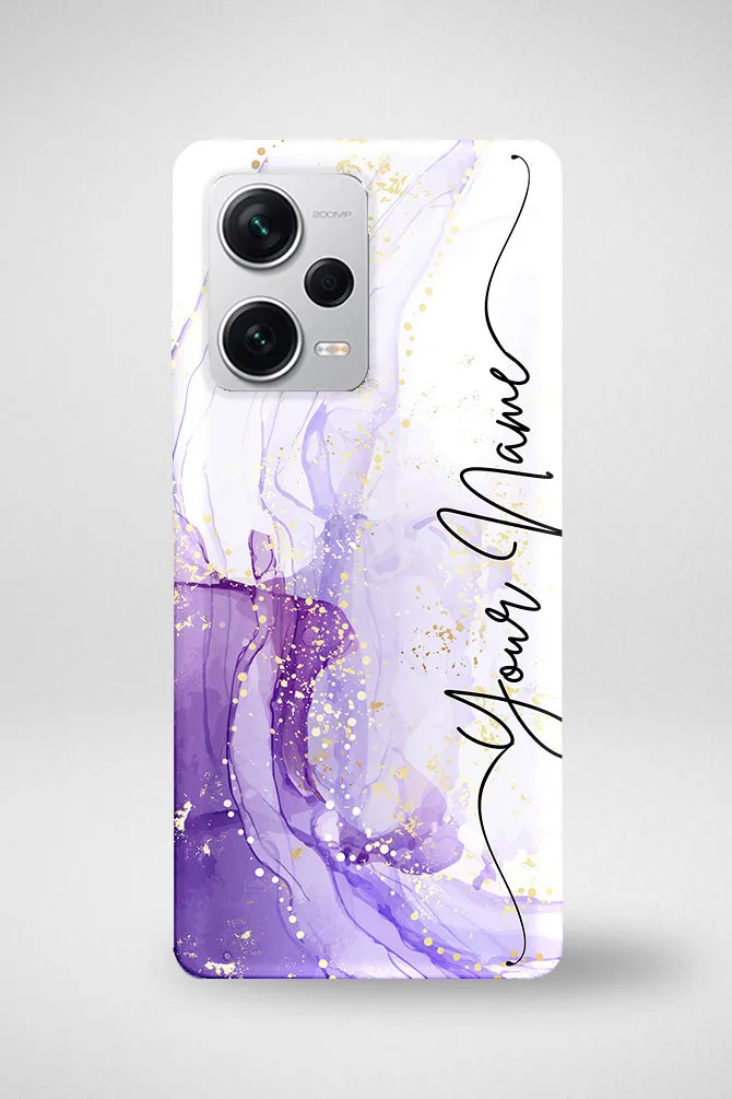 Purple Marble Customized Hard Mobile Case - iPhone, Samsung, OnePlus & Xiaomi