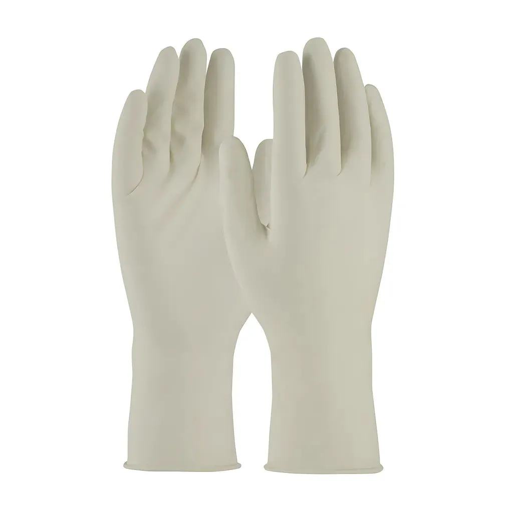 QRP 910SC8 Single Use Class 100 Cleanroom Latex Glove with Fully Textured Grip - 12"