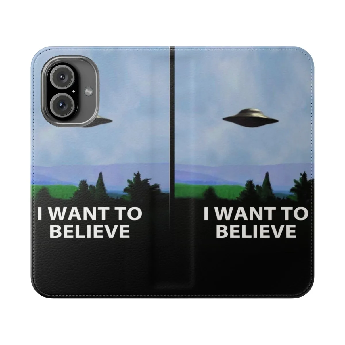 "Stylish X-Files Inspired Flip Cover Phone Case"