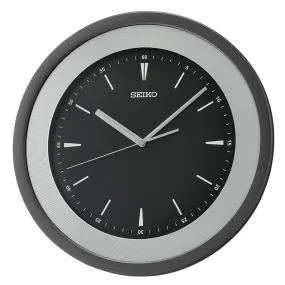 QXA812S  Black-White Dial Clock with Hour Marker