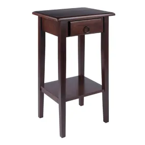 Regalia Accent Table With Drawer - Walnut