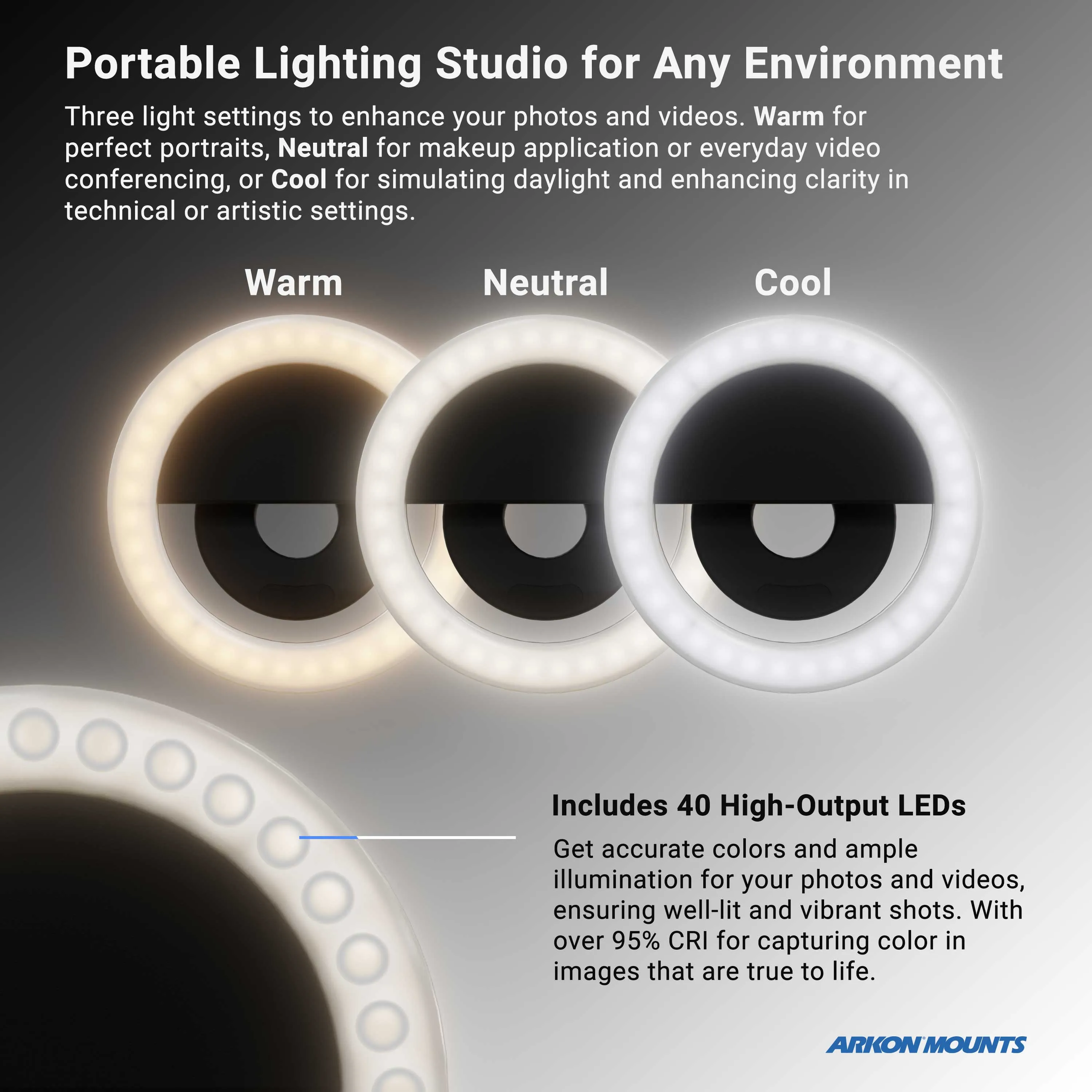 Remarkable Creator™ Pro Plus Mount w/Ring Light