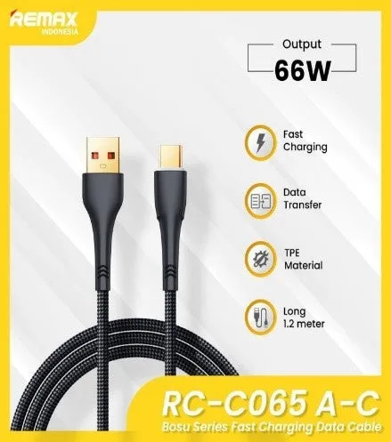 REMAX A-C BOSU SERIES 66W FAST CHARGING DATA CABLE 1.2M