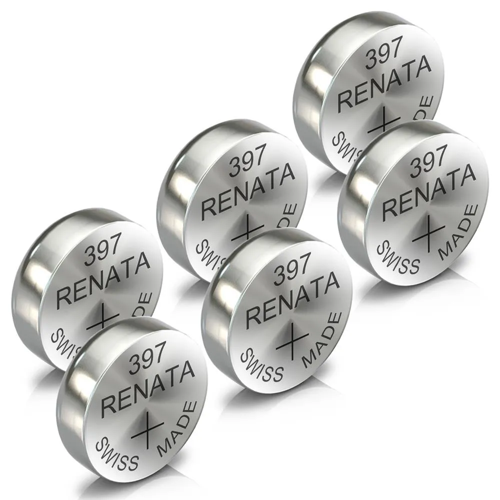 Renata 397 Watch Battery Swiss Made Silver Coin SR726SW 1.55V All Pack