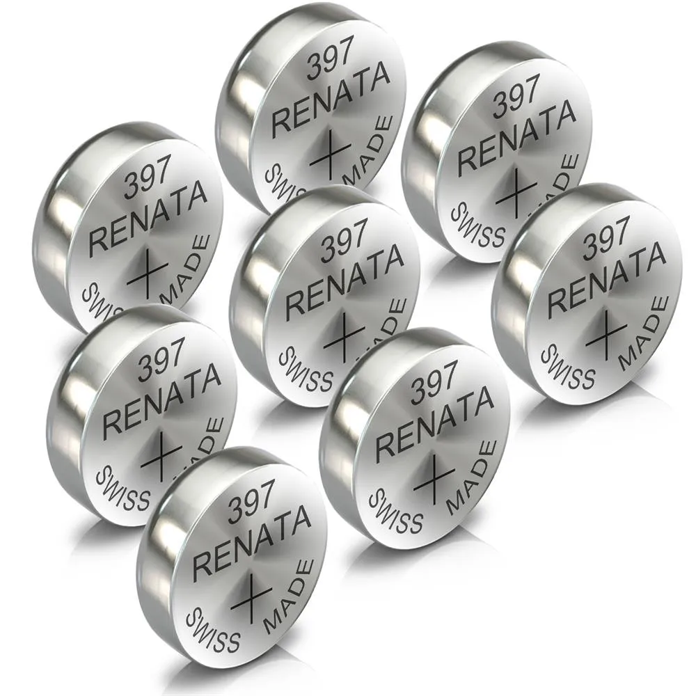 Renata 397 Watch Battery Swiss Made Silver Coin SR726SW 1.55V All Pack