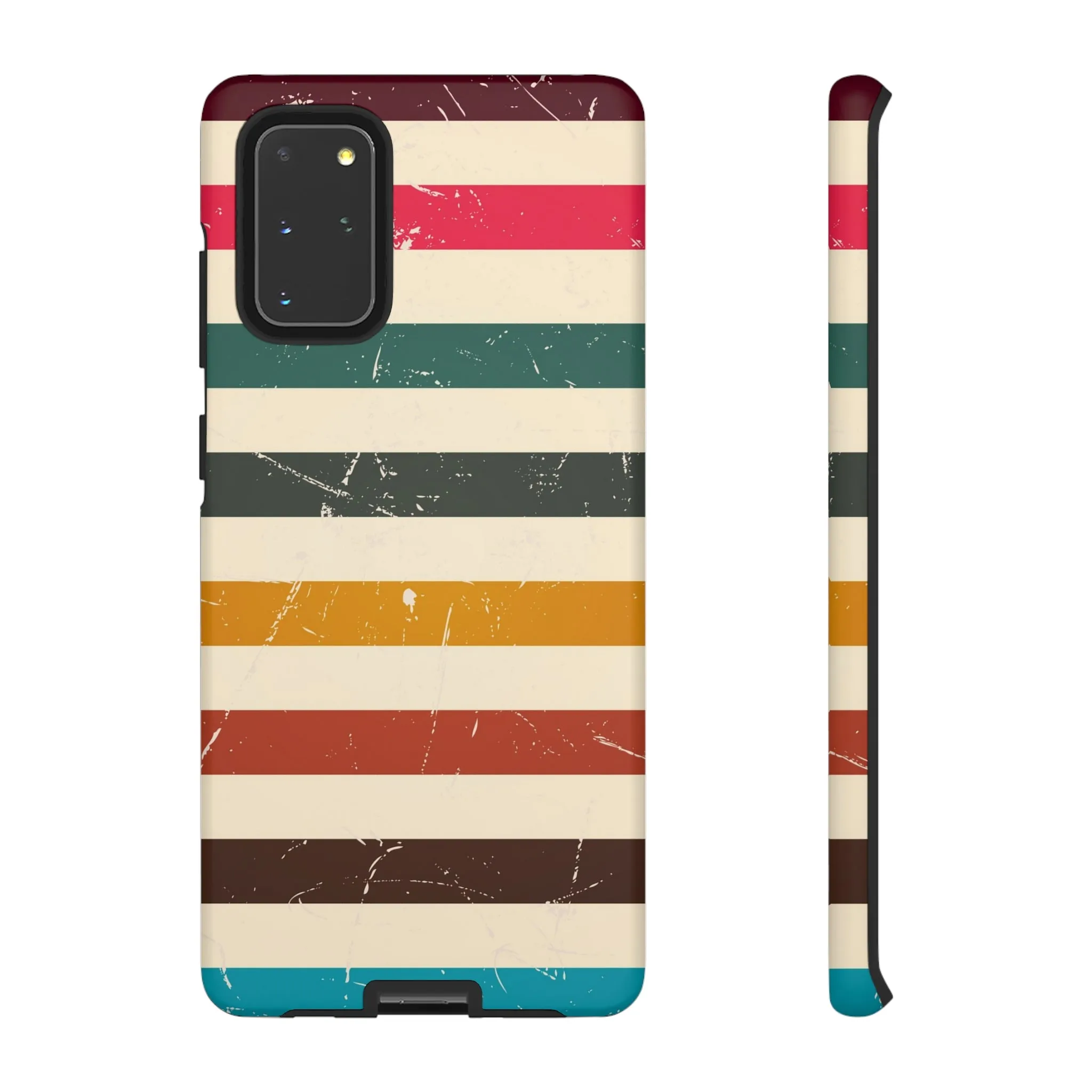 Retro stripes Iphone 14 13 12 Pro Case, Cute Aesthetic Tough Cases 11 8 Plus X XR XS Max Samsung Galaxy Google Pixel Phone Cover