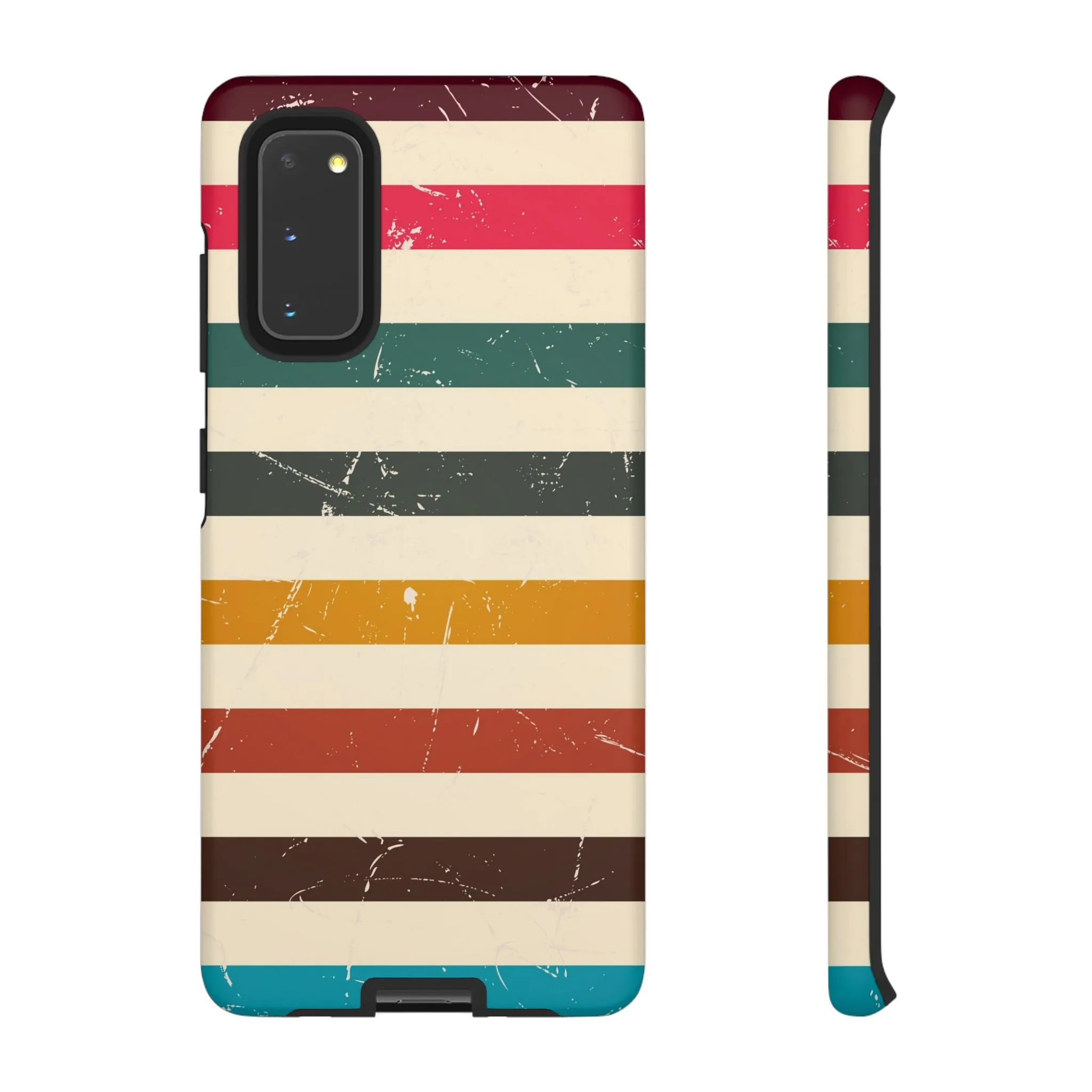 Retro stripes Iphone 14 13 12 Pro Case, Cute Aesthetic Tough Cases 11 8 Plus X XR XS Max Samsung Galaxy Google Pixel Phone Cover