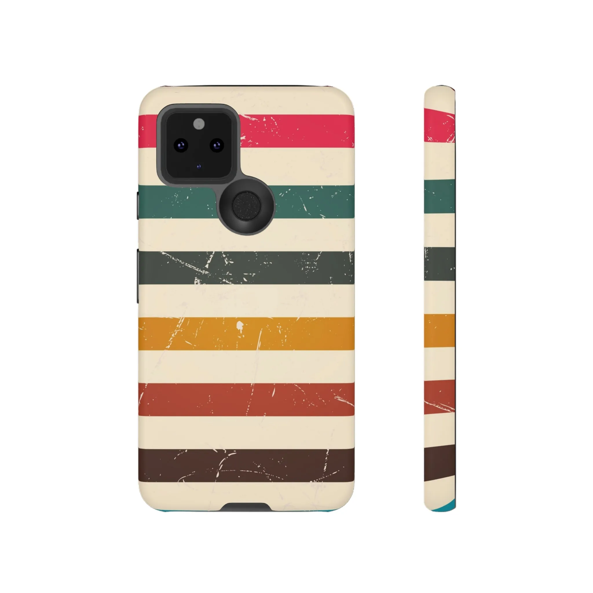 Retro stripes Iphone 14 13 12 Pro Case, Cute Aesthetic Tough Cases 11 8 Plus X XR XS Max Samsung Galaxy Google Pixel Phone Cover