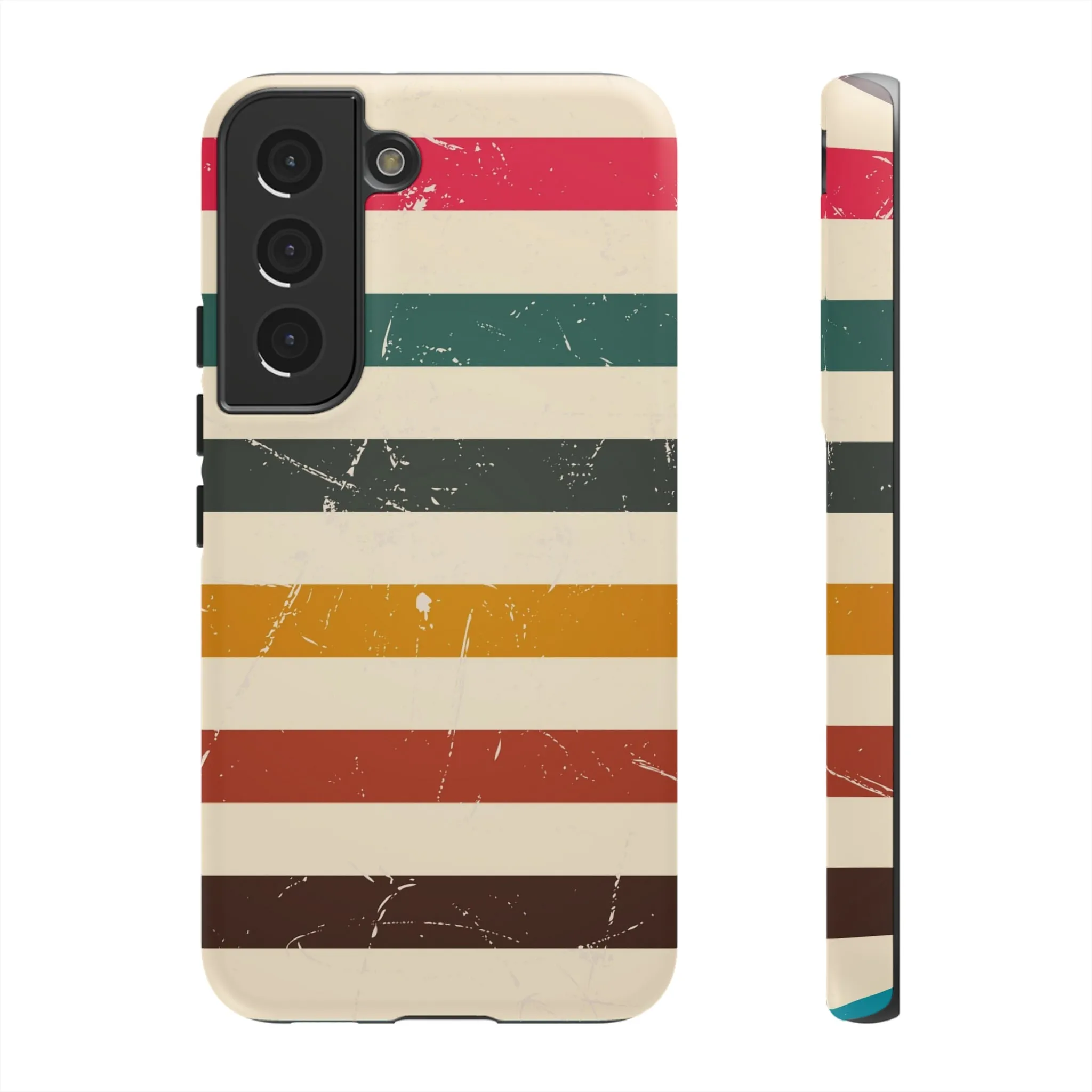 Retro stripes Iphone 14 13 12 Pro Case, Cute Aesthetic Tough Cases 11 8 Plus X XR XS Max Samsung Galaxy Google Pixel Phone Cover