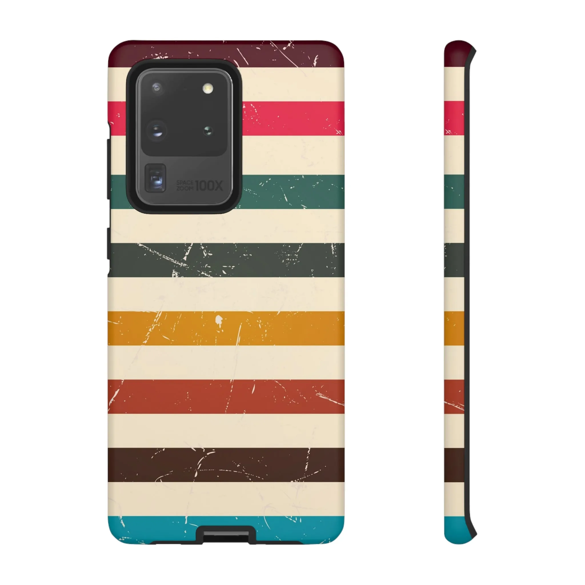 Retro stripes Iphone 14 13 12 Pro Case, Cute Aesthetic Tough Cases 11 8 Plus X XR XS Max Samsung Galaxy Google Pixel Phone Cover