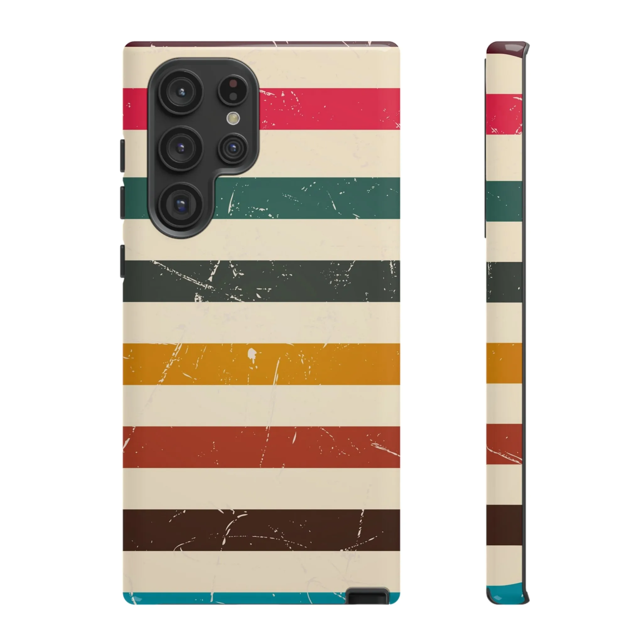 Retro stripes Iphone 14 13 12 Pro Case, Cute Aesthetic Tough Cases 11 8 Plus X XR XS Max Samsung Galaxy Google Pixel Phone Cover