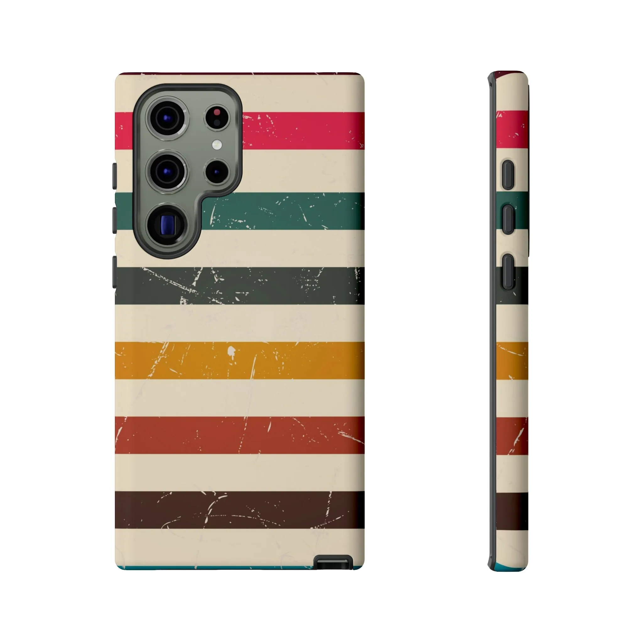 Retro stripes Iphone 14 13 12 Pro Case, Cute Aesthetic Tough Cases 11 8 Plus X XR XS Max Samsung Galaxy Google Pixel Phone Cover