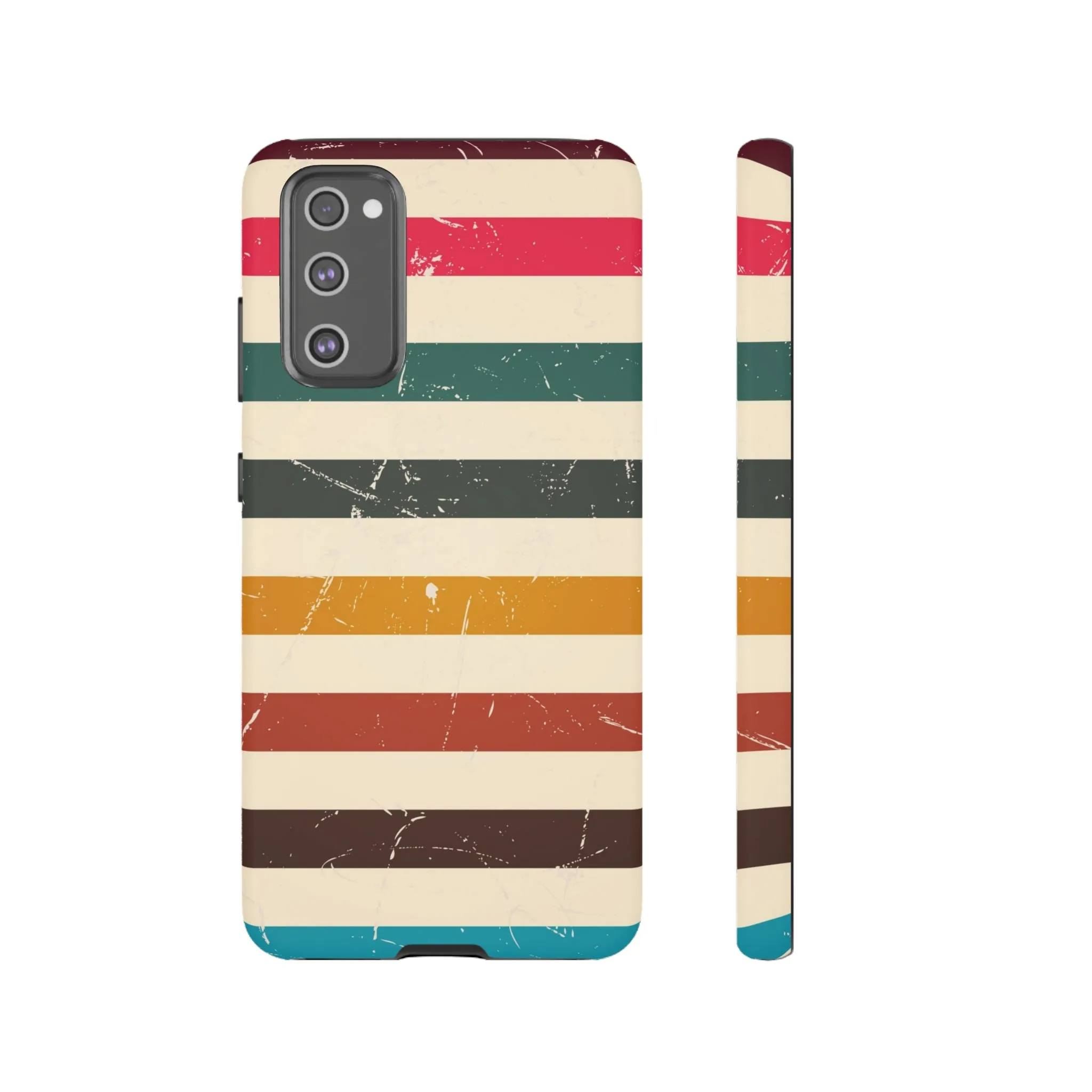 Retro stripes Iphone 14 13 12 Pro Case, Cute Aesthetic Tough Cases 11 8 Plus X XR XS Max Samsung Galaxy Google Pixel Phone Cover