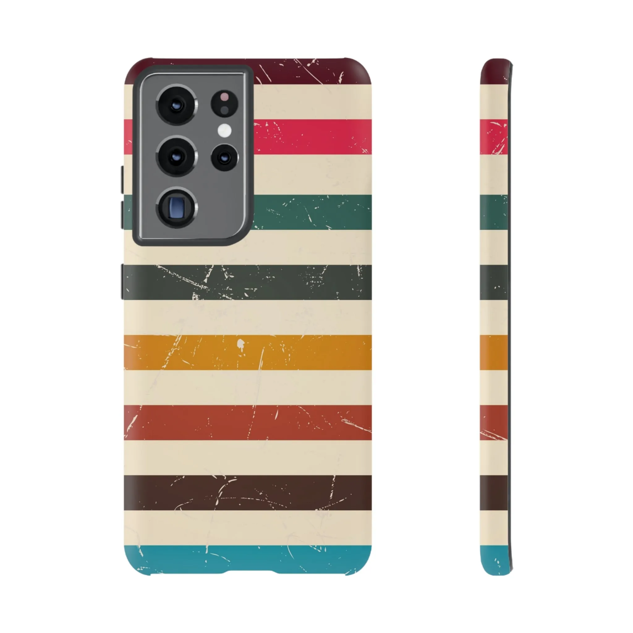 Retro stripes Iphone 14 13 12 Pro Case, Cute Aesthetic Tough Cases 11 8 Plus X XR XS Max Samsung Galaxy Google Pixel Phone Cover