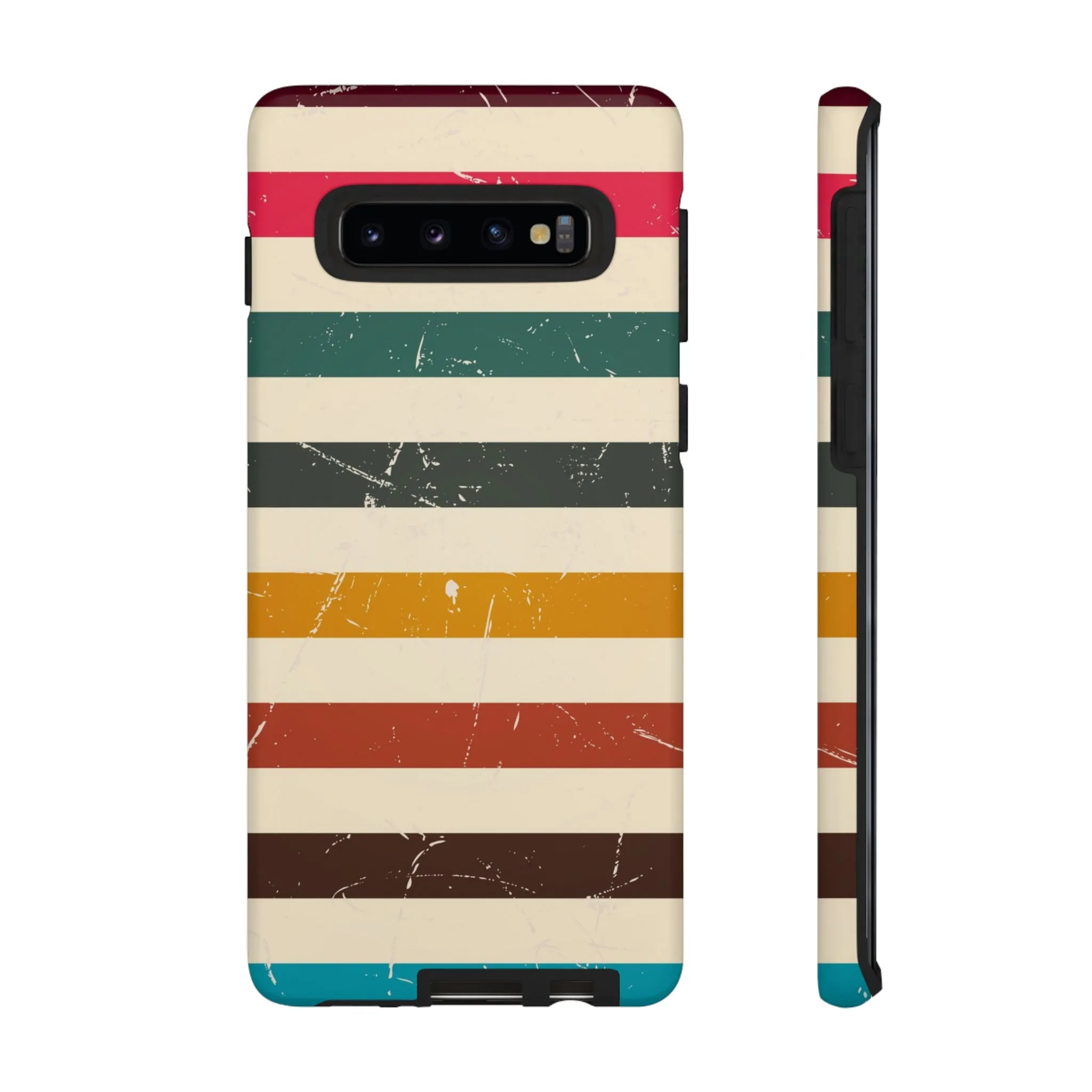 Retro stripes Iphone 14 13 12 Pro Case, Cute Aesthetic Tough Cases 11 8 Plus X XR XS Max Samsung Galaxy Google Pixel Phone Cover