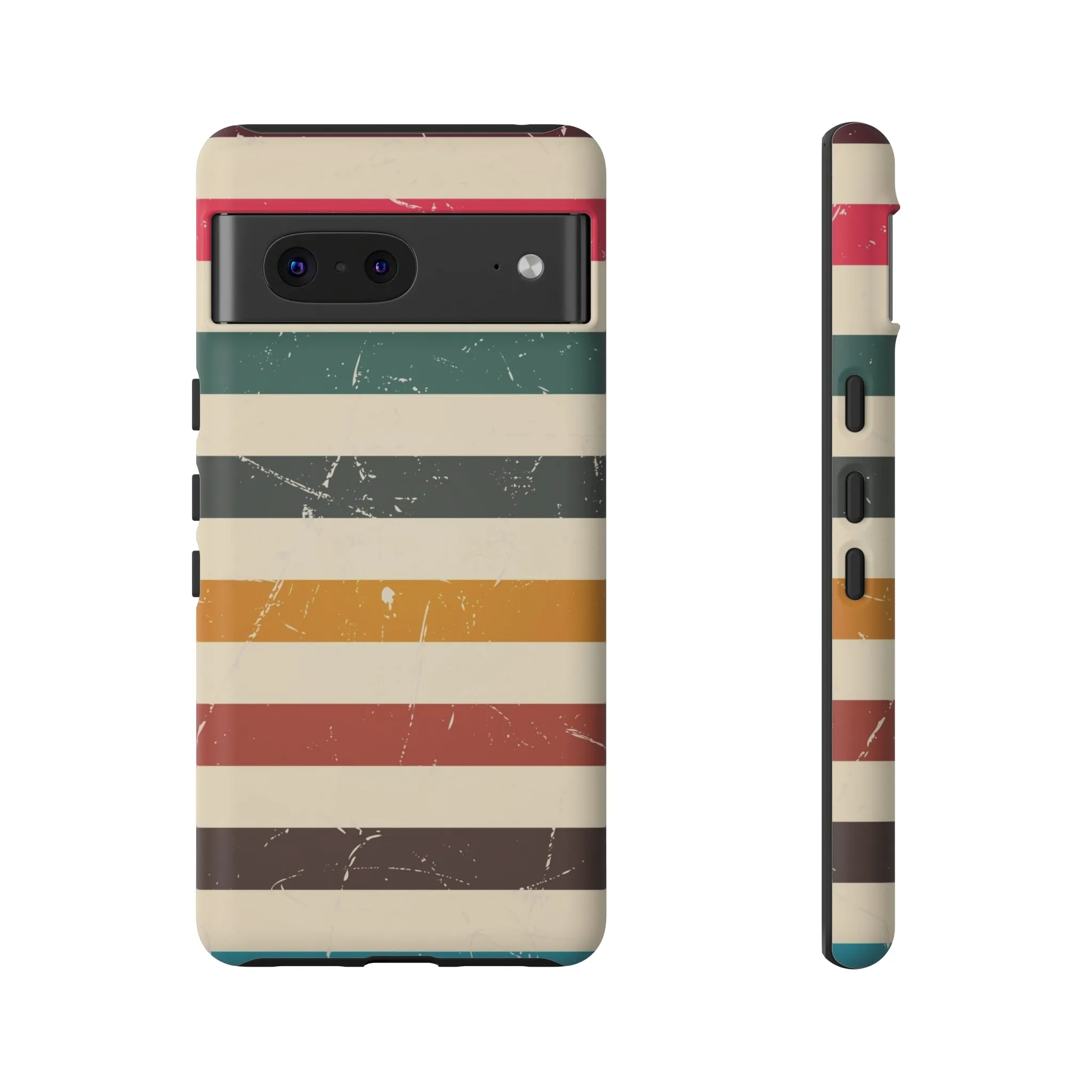 Retro stripes Iphone 14 13 12 Pro Case, Cute Aesthetic Tough Cases 11 8 Plus X XR XS Max Samsung Galaxy Google Pixel Phone Cover