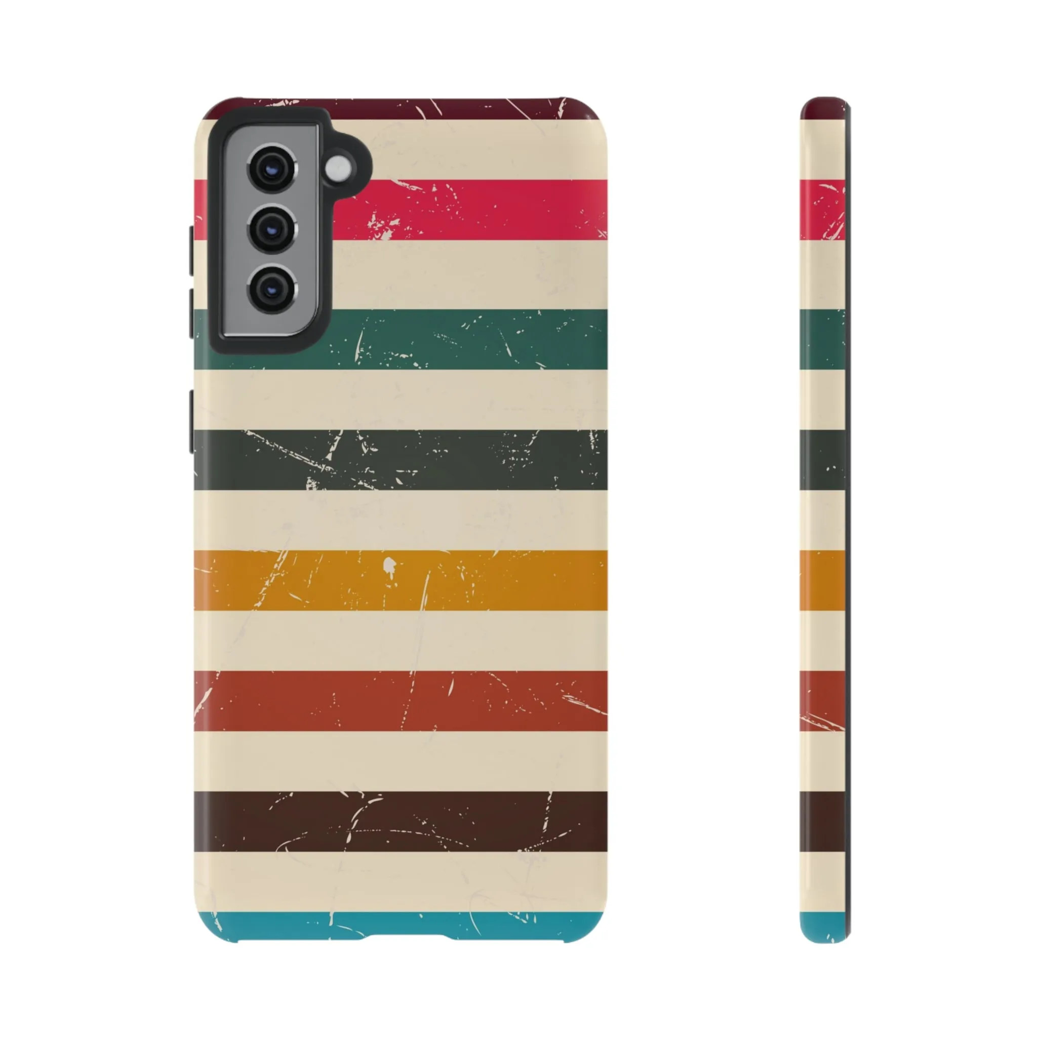 Retro stripes Iphone 14 13 12 Pro Case, Cute Aesthetic Tough Cases 11 8 Plus X XR XS Max Samsung Galaxy Google Pixel Phone Cover