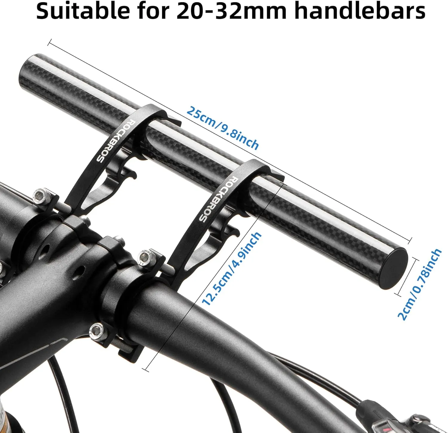 ROCKBROS Bike Handlebar Extender Double Lightweight Durable