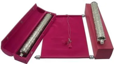 Royal Velvet Scroll Invitations in Colors. Case & Box Set 12 x 8.5"