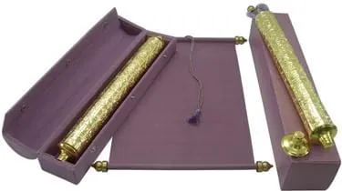 Royal Velvet Scroll Invitations in Colors. Case & Box Set 12 x 8.5"