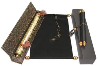 Royal Velvet Scroll Invitations in Colors. Case & Box Set 12 x 8.5"