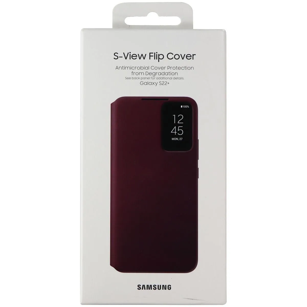 Samsung S-View Flip Cover Series Case for Samsung Galaxy (S22 ) - Burgundy