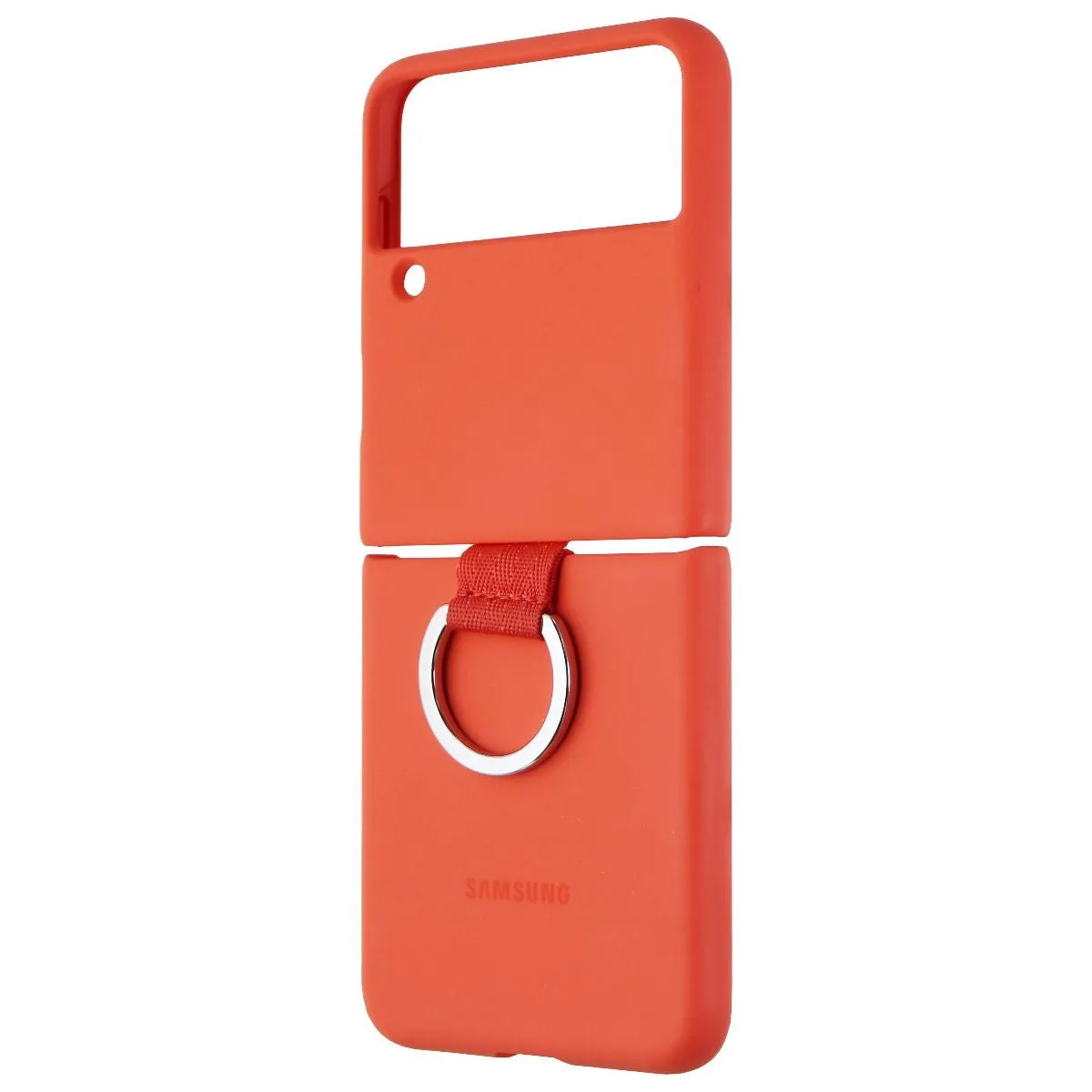 Samsung Silicone Protective Cover with Ring for Galaxy Z Flip3 5G - Coral