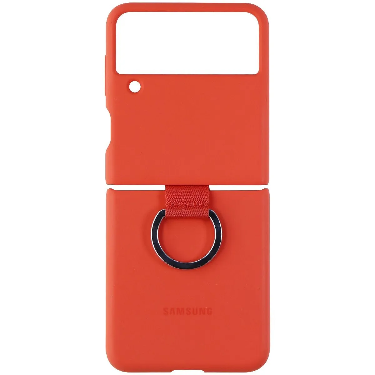 Samsung Silicone Protective Cover with Ring for Galaxy Z Flip3 5G - Coral