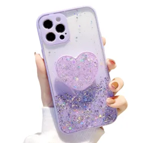 Sequins Glitter Case with Love Stand for iPhone