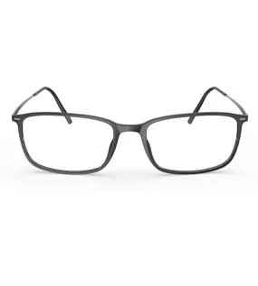 Silhouette Unisex Black Rectangle Optical Frame