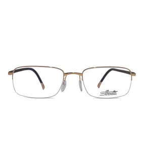 Silhouette Unisex Gold Square Optical Frame