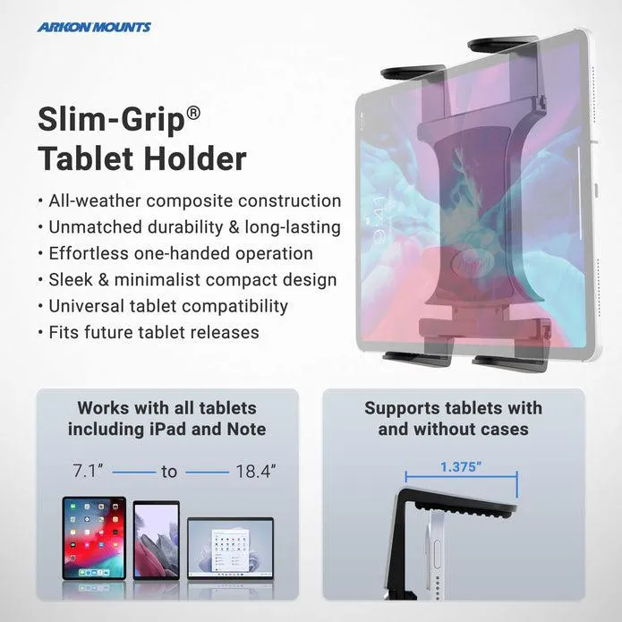 Slim-Grip® Cup Holder Tablet Mount with 3.75" Shaft