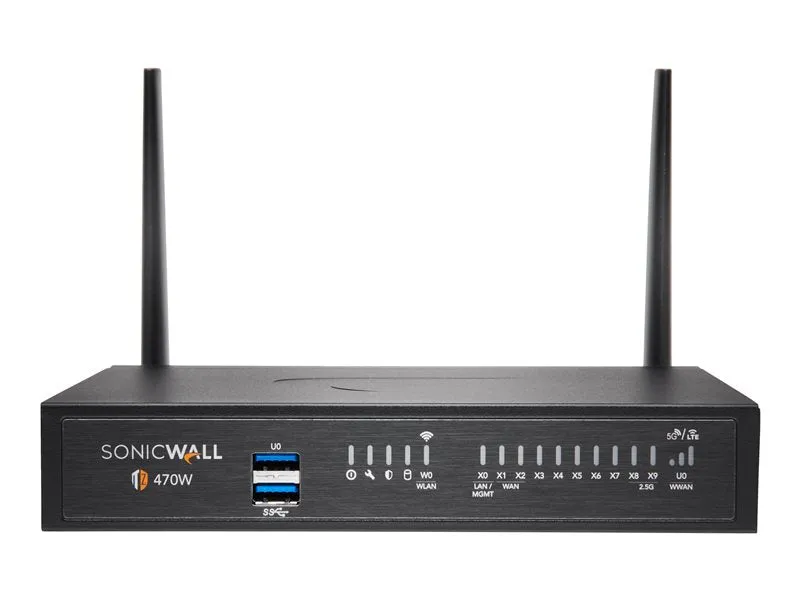 Sonicwall Tz470w - Security Appliance - 1Gbe, 2.5Gbe - Wi-Fi 5 - 2.4 Ghz, 5 Ghz - Desktop