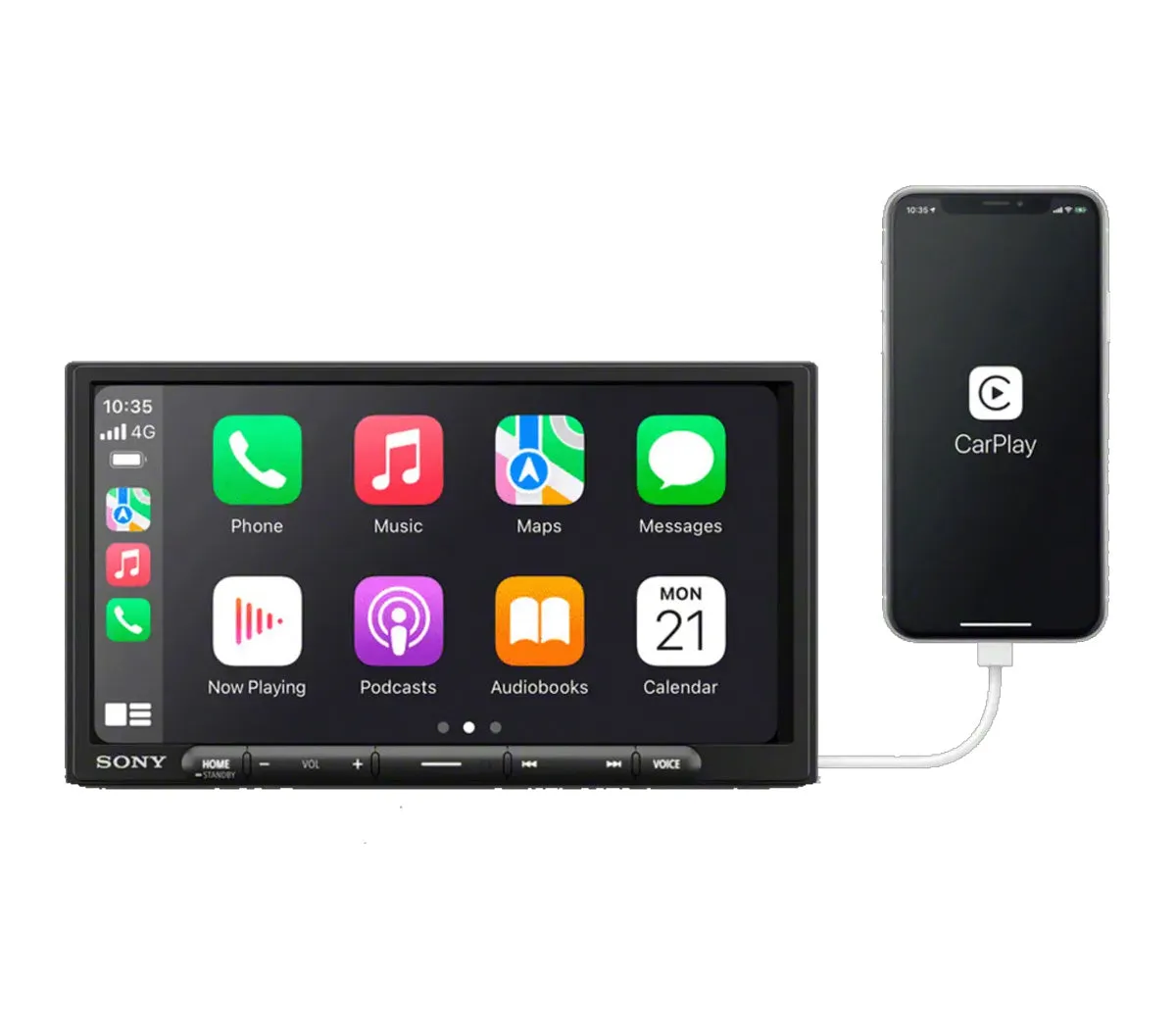 Sony 6.95" Digital Multimedia CarPlay Receiver Bluetooth Apple XAV AX3700