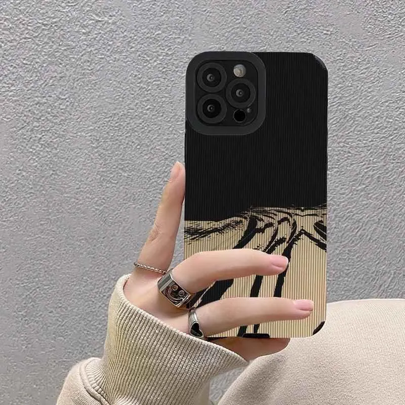 Sophisticated Abstract Illustration: Soft Leather Cute Phone Cases for iPhone 14, 11, 12, 13 Pro, XS Max, Mini, 6, 7, 8 Plus, X, and XR