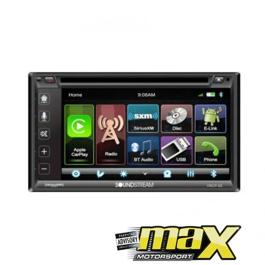 Soundstream VRCP-65 Double Din Multimedia Player With Apple CarPlay & Android PhoneLink