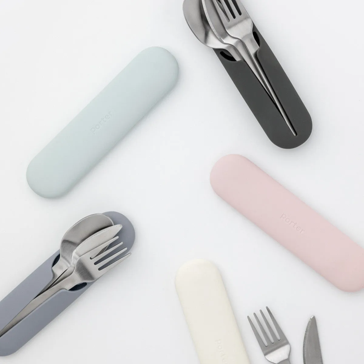 Stainless Steel Utensil Set | Silicone Cover Cutlery Set