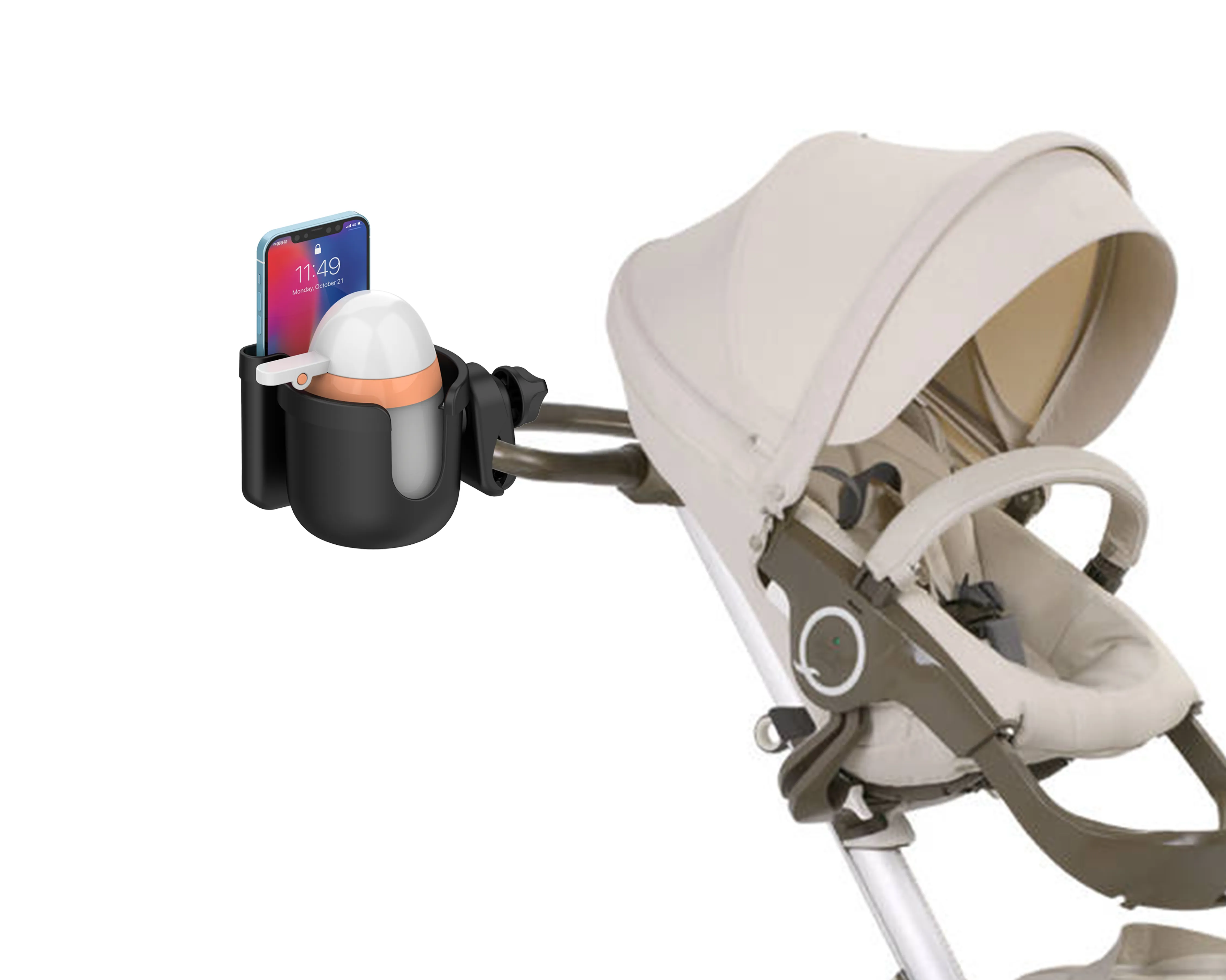 Stroller Phone and Bottle Holder